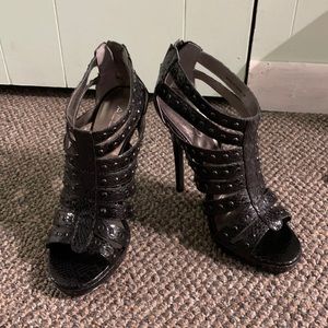 Rhinestone Caged Heel